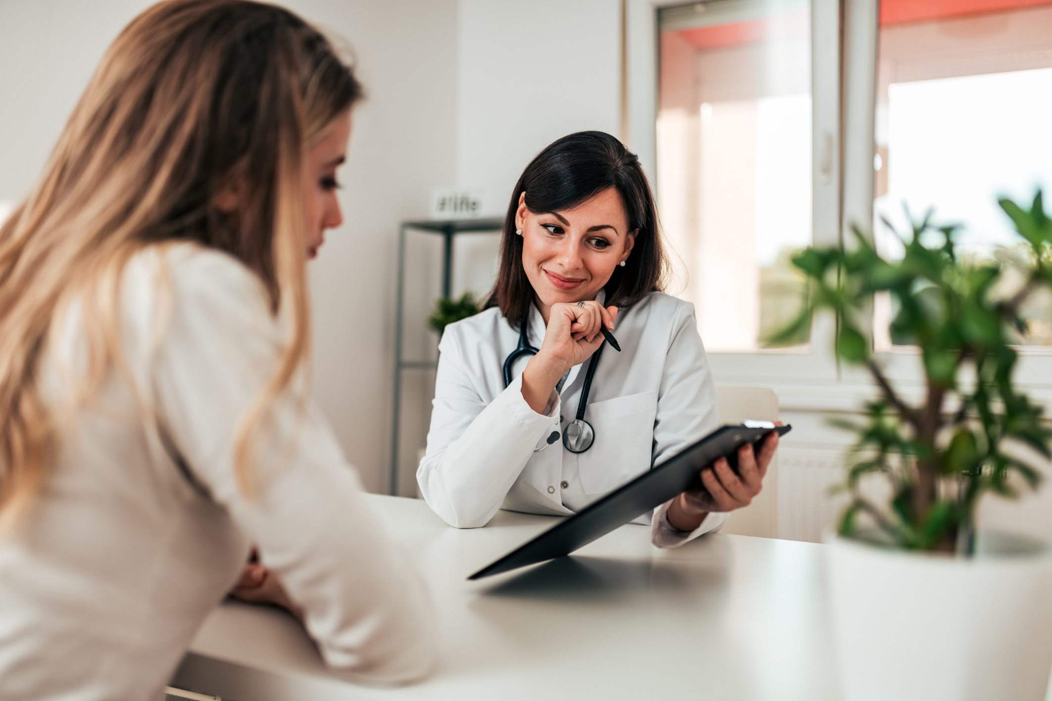 Doctor consulting with patient about treatment options